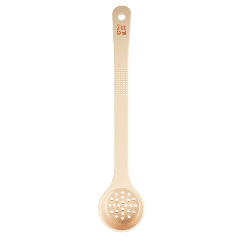 TableCraft 10645 Long Handle Spoonout Perforated Beige Polycarbonate  2 Oz