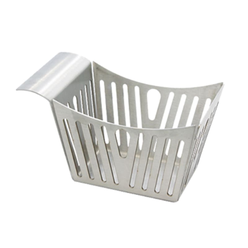 TableCraft SPB Square Side Basket Stamped Pinstripe Stainless Steel 12 Oz