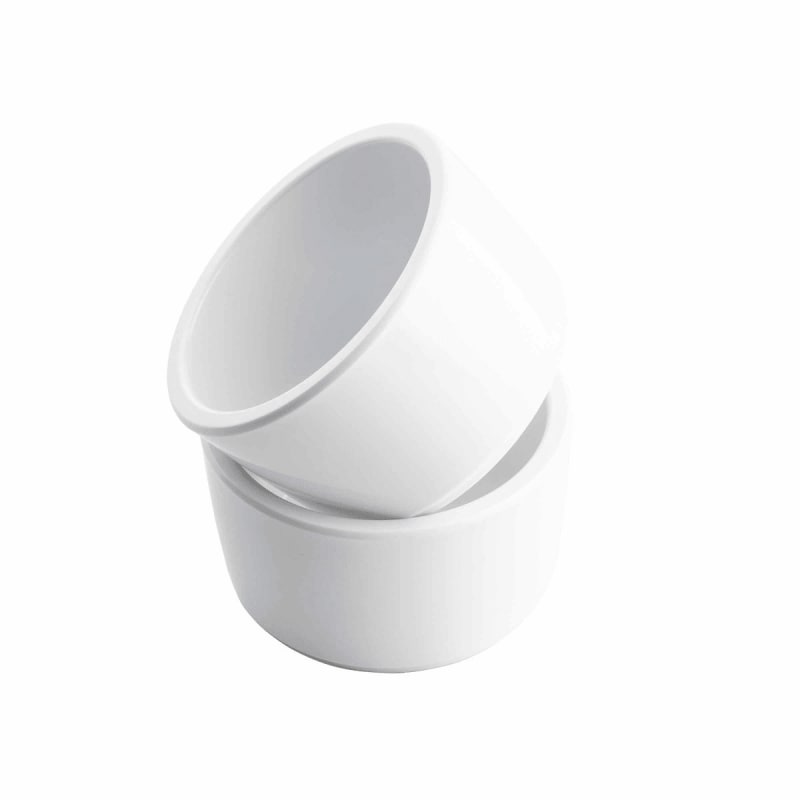 TableCraft 11409 Round Straight Sided Ramekin White Melamine 4 Oz
