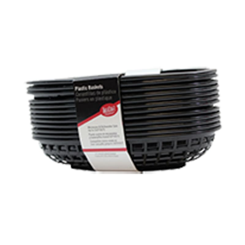 TableCraft C1084BK Cash & Carry Classic Basket Polypropylene Pack of 12 11.75" x 9" x 1.88"