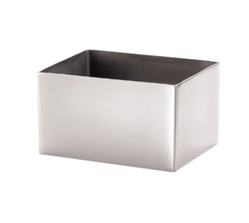 TableCraft 1157 Rectangular Sugar Packet Holder Stainless Steel 3.25" x 2.50" x 1.75"