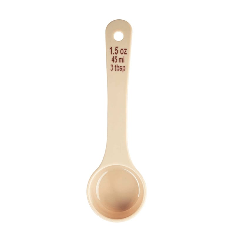 TableCraft 11166 Short Handle Spoonout Solid Beige Polycarbonate  1.5 Oz