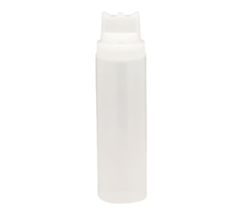 TableCraft 3263C3 Selectop Widemouth Squeeze Bottle Clear Polyethylene 2.48" 3-Tip Top  32 Oz