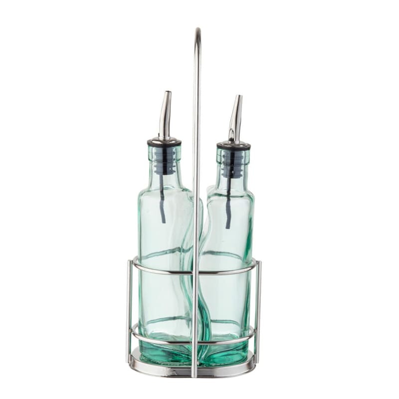 TableCraft 918RSN Cash & Carry Gemelli Collection Oil & Vinegar Bottles Stainless Steel  8.5 Oz