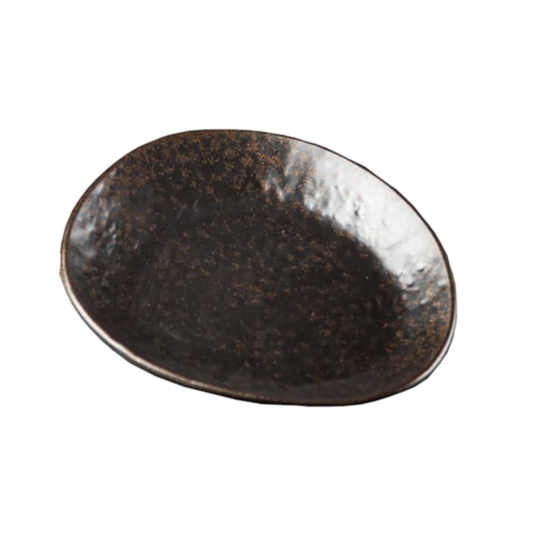 TableCraft 11517 Lunara Collection Serving Plate Brown Melamine 7" x 6" x 0.88"