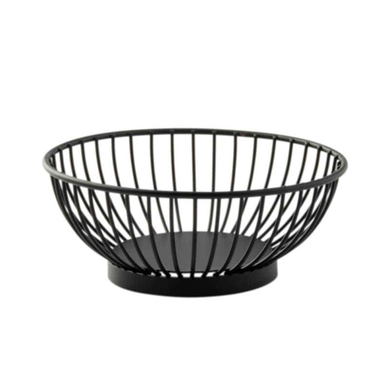 TableCraft 10820 Parisian Collection Round Wire Basket with Solid Bottom 6" x 6" x 2.25"