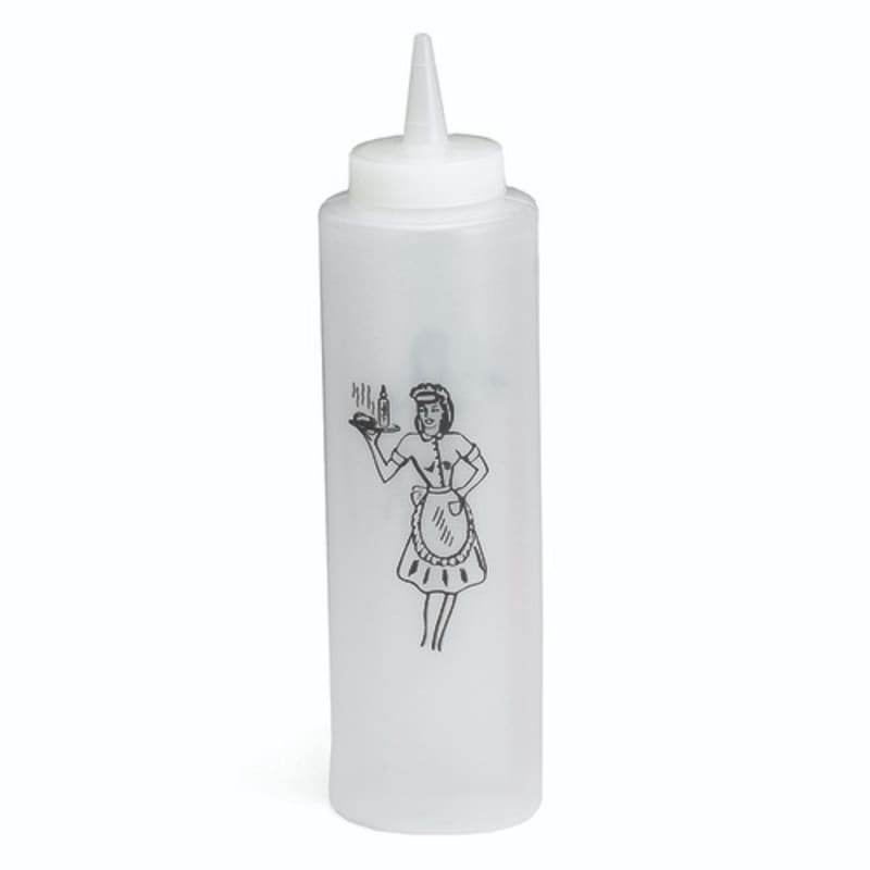TableCraft 1112C Squeeze Bottle Nostalgia Imprint Clear Polyethylene 12 Oz