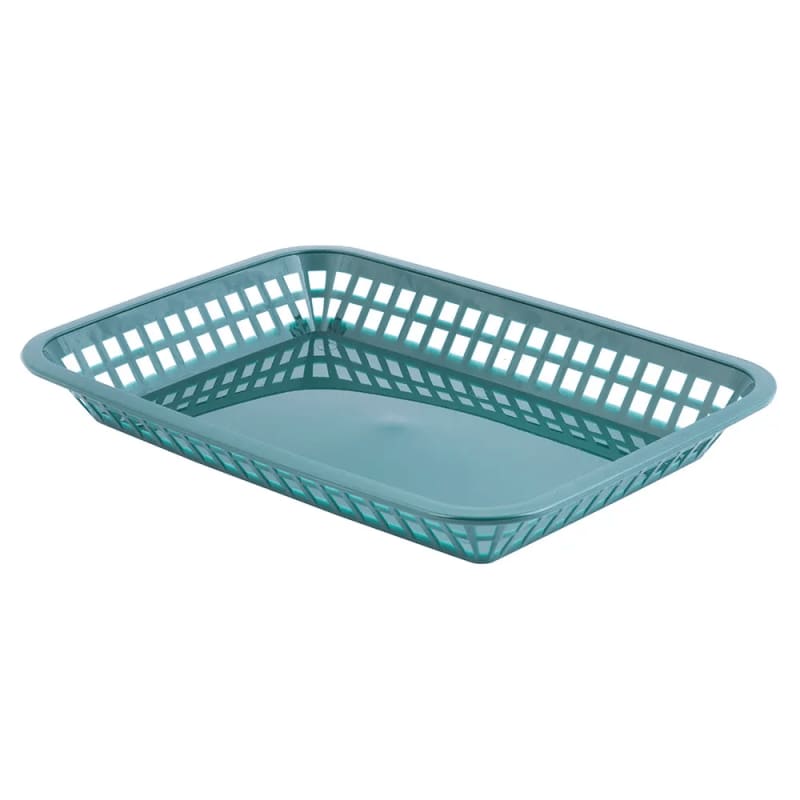TableCraft 1079FG Rectangular Mas Grande Basket Forest Green Polypropylene 11.75" x 8.50" x 1.50"