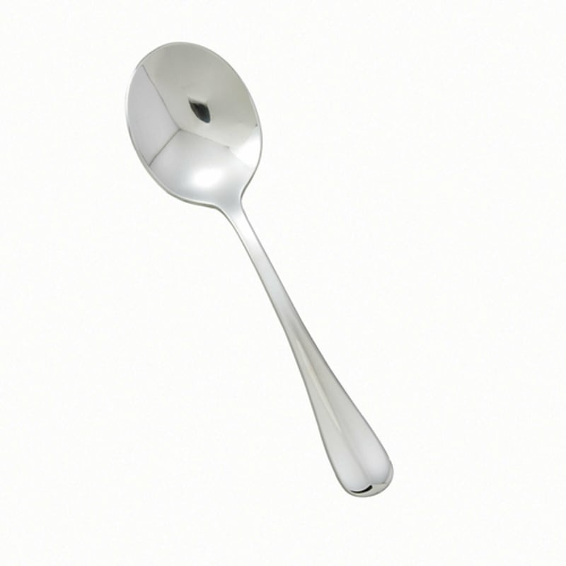Winco 0034-04 6-15/16" Extra Heavy Weight Bouillon Spoon