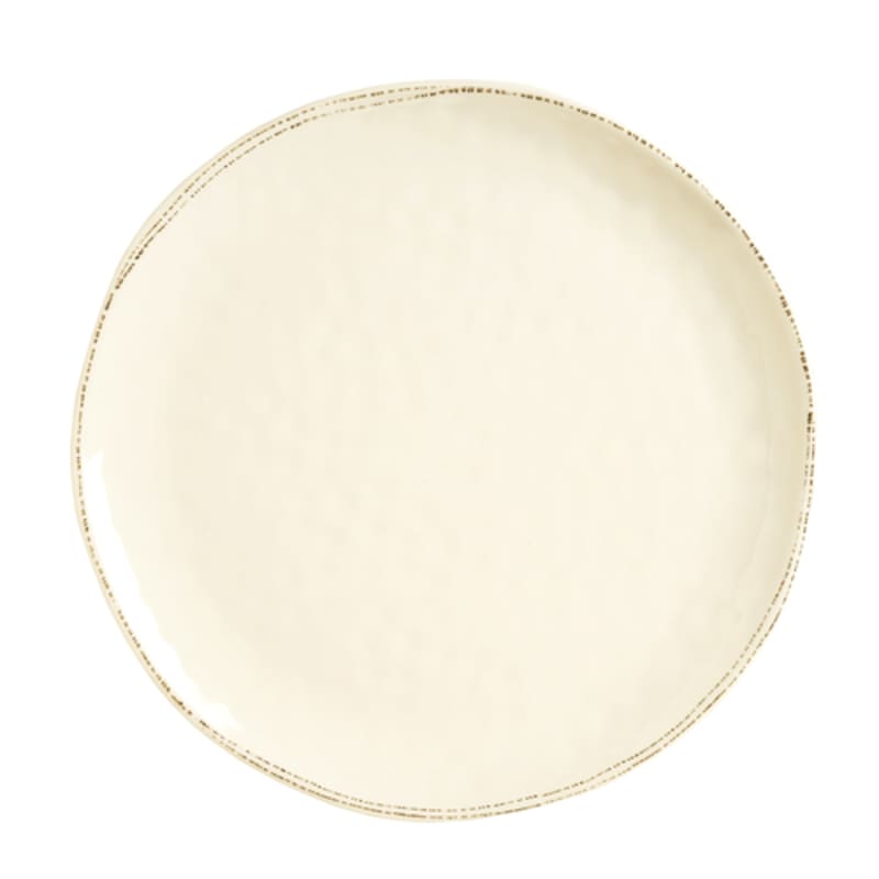 Libbey FH-570MEL Farmhouse® 16" Round Coupe Cream White Melamine Coupe Platter