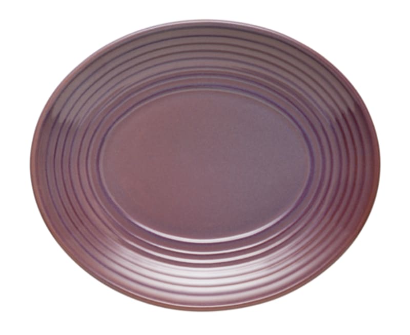 Libbey 109771 Canyonlands 12.125" x 10.125" Oval Muave Wide Rim Platter