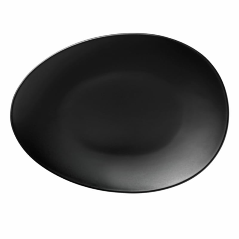 Libbey DRI-8-O Driftstone 13.75" x 10.125" Oval Onyx Coupe Plate