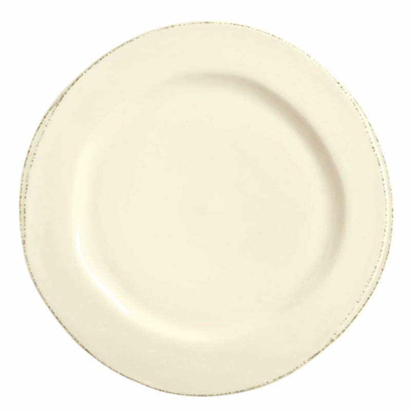 Libbey FH-602 Farmhouse® 9" Round Cream White Wide Rim Plate