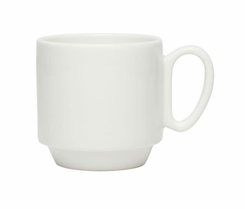 Libbey 109713 Ares 8 oz. White Royal Rideau™ Stacking Mug