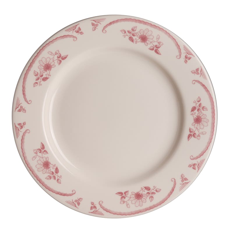 Homer Laughlin Ivory American Rose Rose Plate Rolled Edge D 7.125" 36/Case
