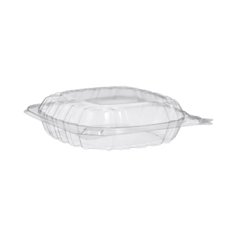 Dart C53PST1 ClearSeal Hinged-Lid Plastic Containers, Sandwich Container, 13.8 oz, Clear, Plastic, 500/Carton