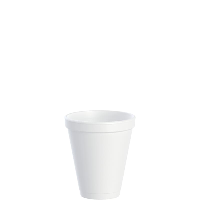 Dart 12J16 Foam Squat Drink Cups, 12 oz, White, 1,000/Carton