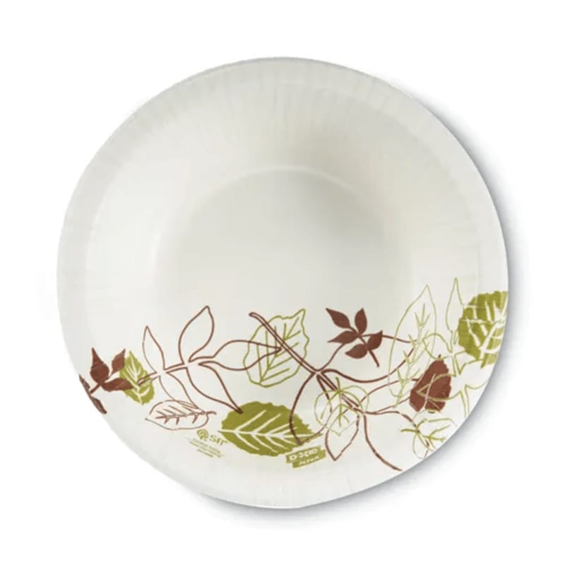Dixie SX20PATHPK Heavyweight Paper Bowls, 20 oz, White/Green/Burgundy, 125/Pack