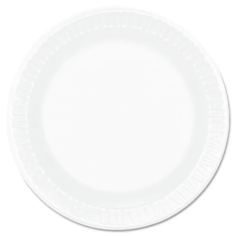 Dart 6PWCR Concorde Foam Plate, 6" dia, White, 1,000/Carton
