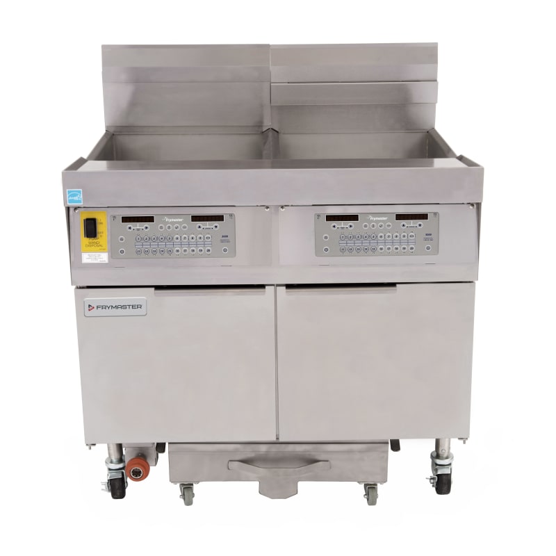 Frymaster FPLHD265 200 lb. Tube-Style Natural Gas Floor Deep Fryer, 2-Pot, w/ SMART4U 3000 Controller