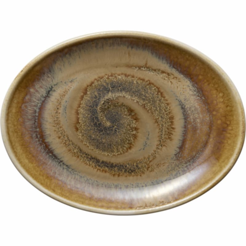 Libbey 801222541000102 Heart & Soul 10" x 7.5" Oval Cumin Coupe Platter
