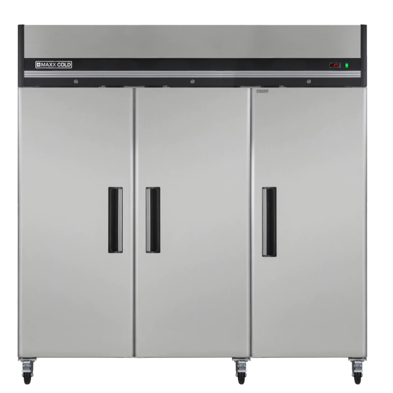Maxx Cold MXCF-72FDHC X-Series Reach-In Freezer with Three Solid Doors