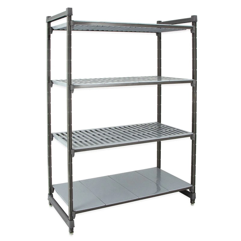 Cambro CBU216064VS4580 Camshelving Basics Vented/Solid Shelving Unit - 4 Shelves, 60"L x 21"W x 64"H