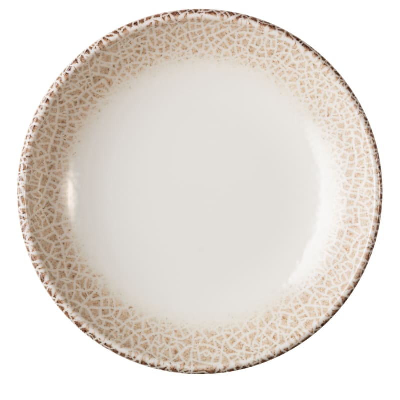 Mikasa 5316178 Brulee Deserto 8.8" Round Brown Coupe Rim Deep Plate