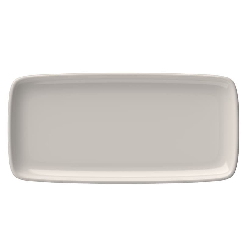 Mikasa 5316289 Foundation Quadro 13.5" x 6.429" Rectangle White Coupe Rim Platter
