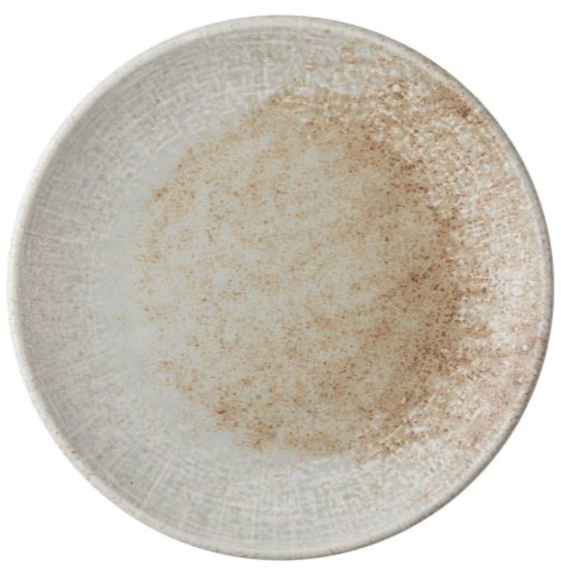 Mikasa 5315919 Mellow 10.667" Round Tan Coupe Rim Plate