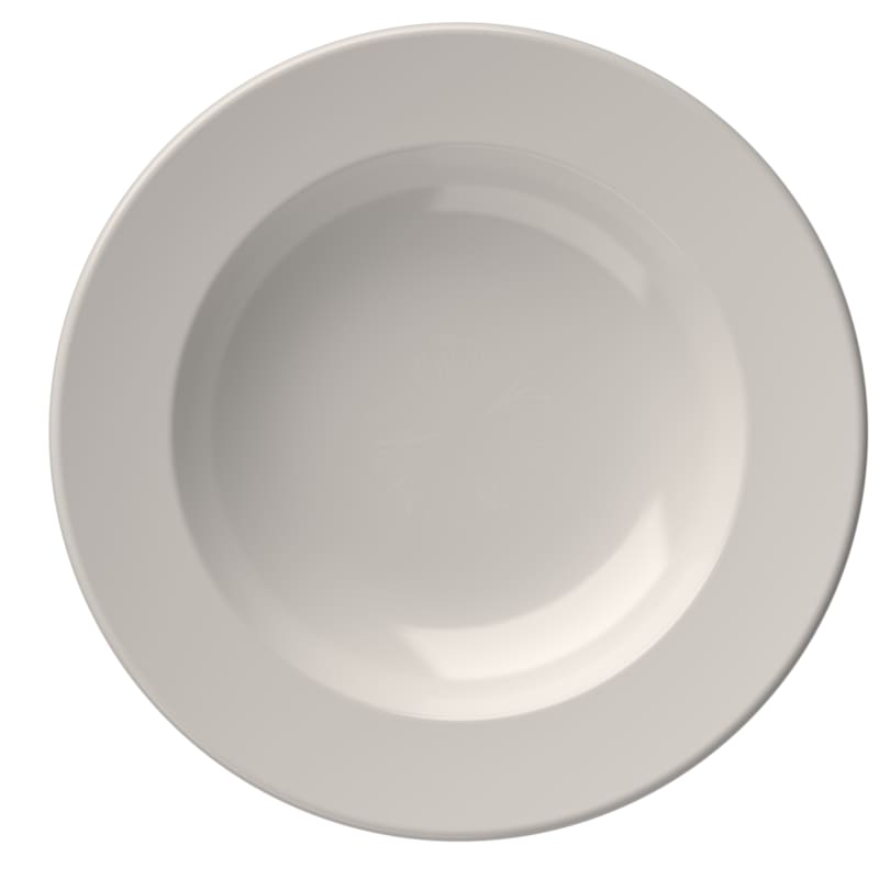 Mikasa 5316186 Foundation Frame 9" Round White Wide Rim Deep Plate