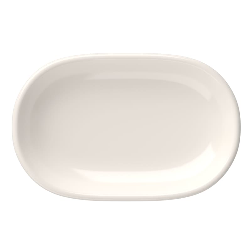 Mikasa 5316240 Foundation Magnus 11.2" x 7.222" Oval White Coupe Rim Platter