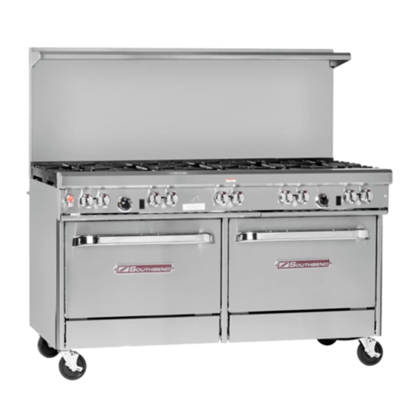 Southbend 4603CC-3GL 60" Ultimate Range with Standard Grates, (4) Star/Sauté Burners, Left-Hand Manual Griddle, and (2) Cabinet Bases, Natural Gas