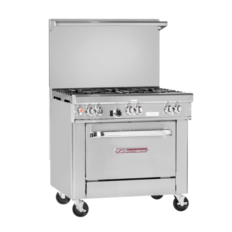 Southbend 4364A-1G 36" Ultimate Range with Standard Grates, (2) Front Star/Sauté Burners, (2) Rear Open Burners, Left-Hand Manual Griddle, and Convection Oven, Natural Gas