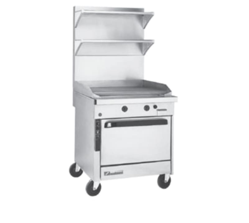 Southbend P36A-TTT 36" Platinum Sectional Thermostatic Griddle Range with Convection Oven, LP Gas