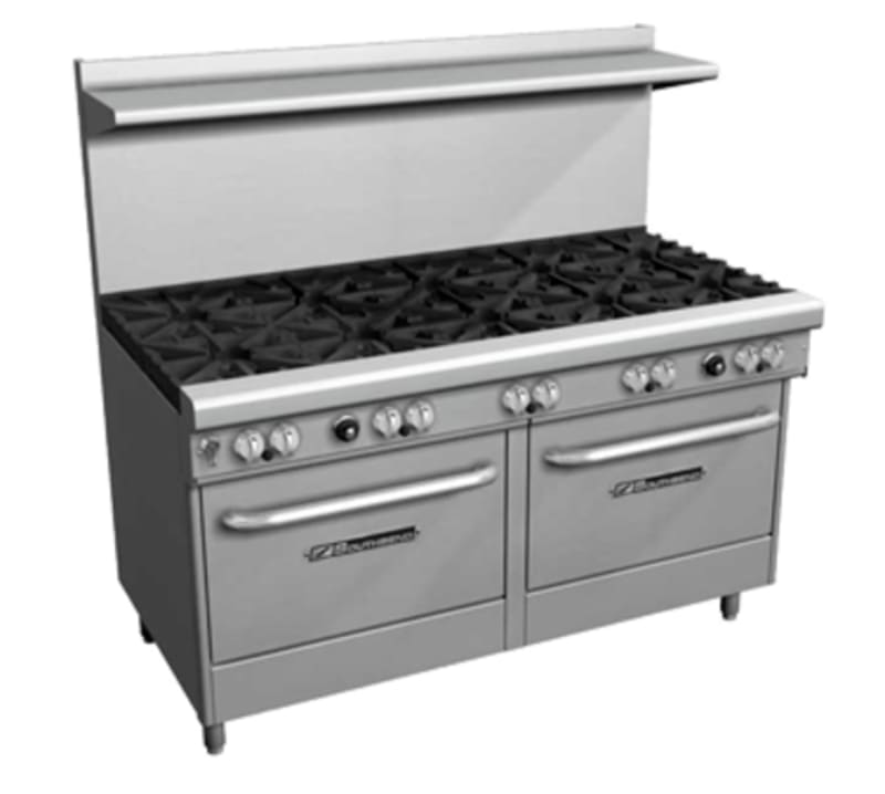 Southbend 4601AA 60" Ultimate Range with Standard Grates, (10) Open Burners, and (2) Convection Ovens, LP Gas