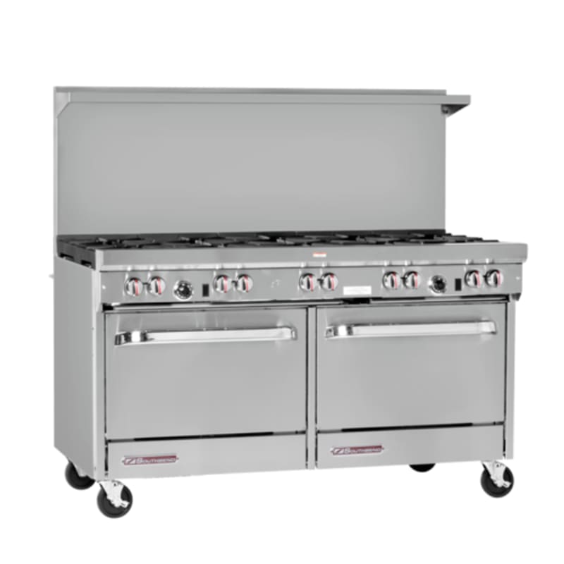 Southbend S60DD 60" S-Series Range with (10) Open Burners and (2) Standard Ovens, LP Gas