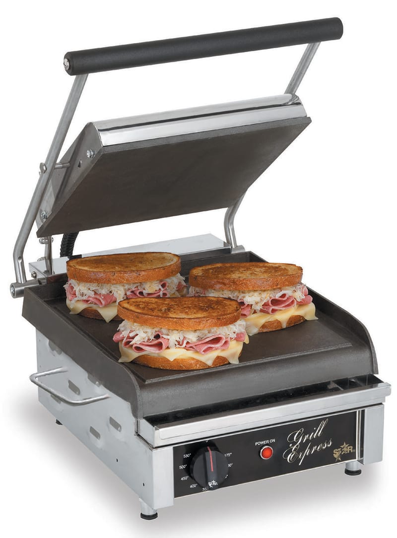 Star GX10IS Grill Express™ Smooth Electric Sandwich Grill, 10"