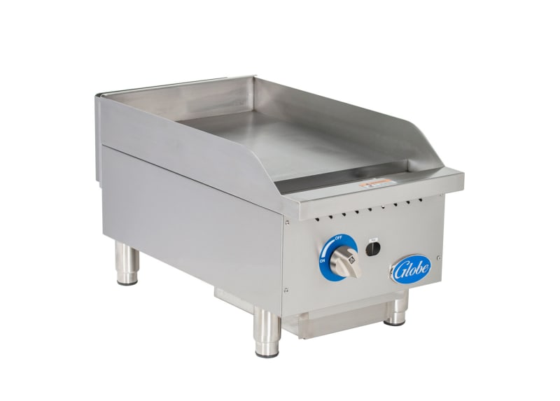Globe GG15G 15" Gas Countertop Griddle with Manual Control - Natural Gas, 30000 BTU