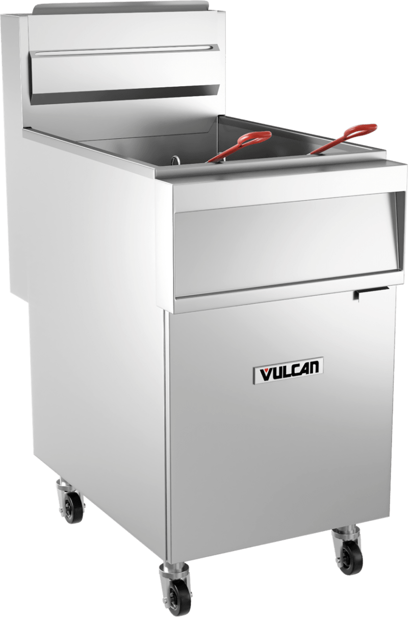 Vulcan 1GR85M 85 lb Tube Type LP Gas Floor Fryer With Millivolt Thermostat Controls