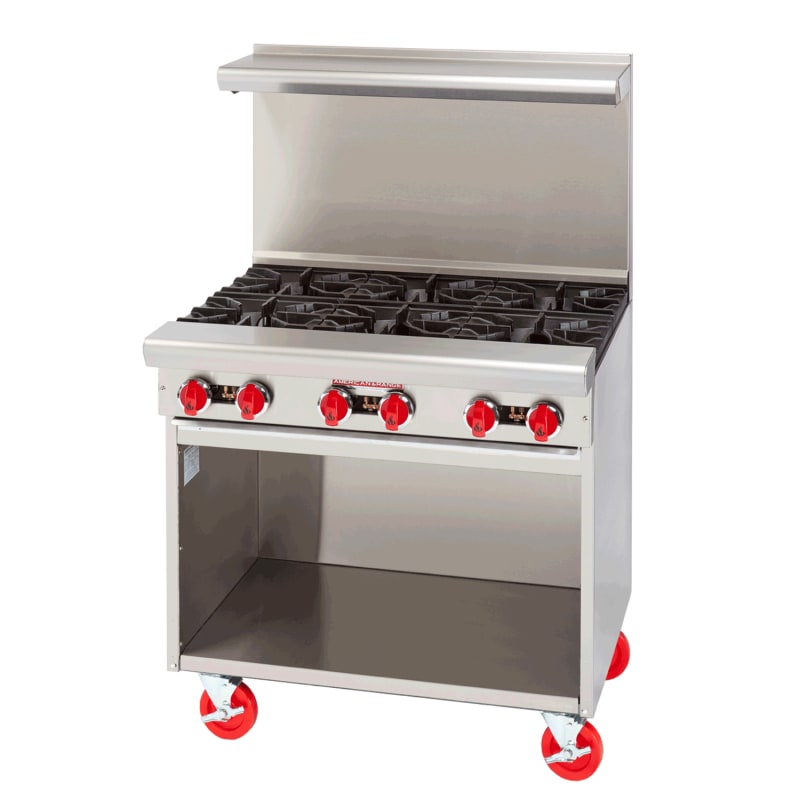 American Range AR-24G-2B-SB 36" Griddle Range with (2) Open Burners and Open Cabinet Base, LP Gas