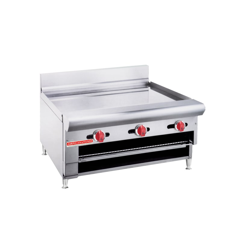 American Range ARGB-24 24" Raised Griddle Countertop Broiler with (2) Burners, Natural Gas