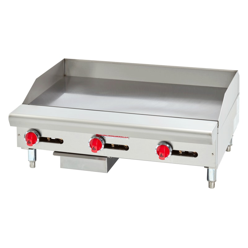 American Range ARSTG-48 48" Thermostatic Countertop Griddle with (4) Burners, LP Gas