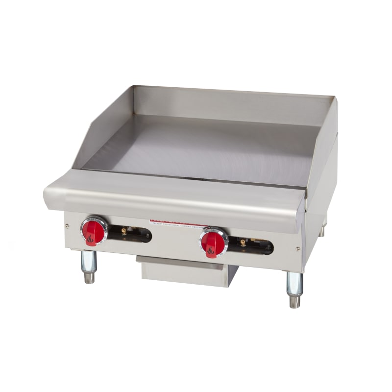 American Range ARSTG-24 24" Thermostatic Countertop Griddle with (2) Burners, LP Gas