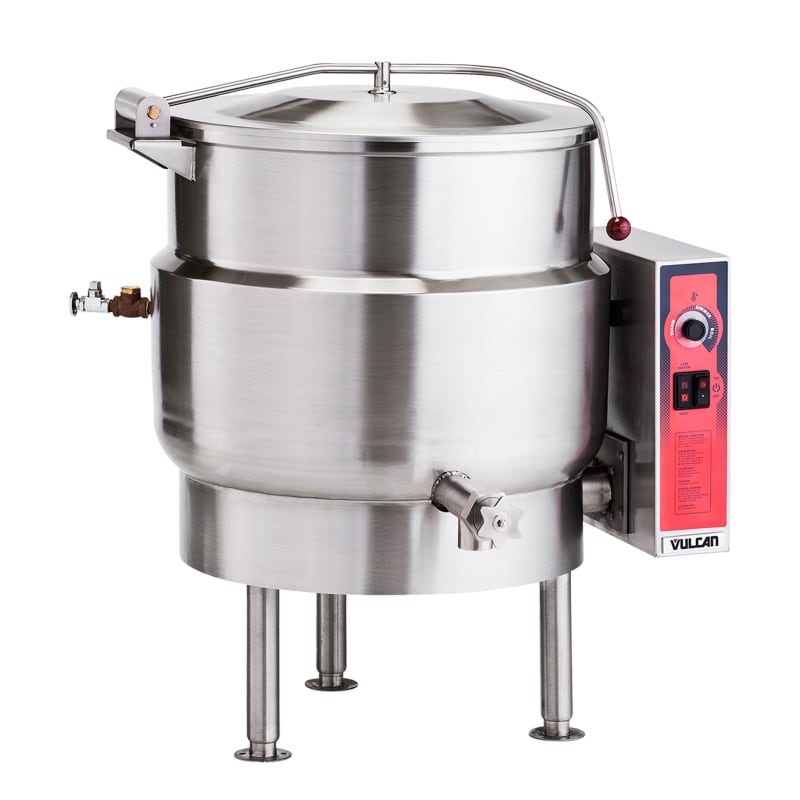 Vulcan K40EL 40-Gallon Floor-Mounted Stationary Kettle, 240V, Single Phase