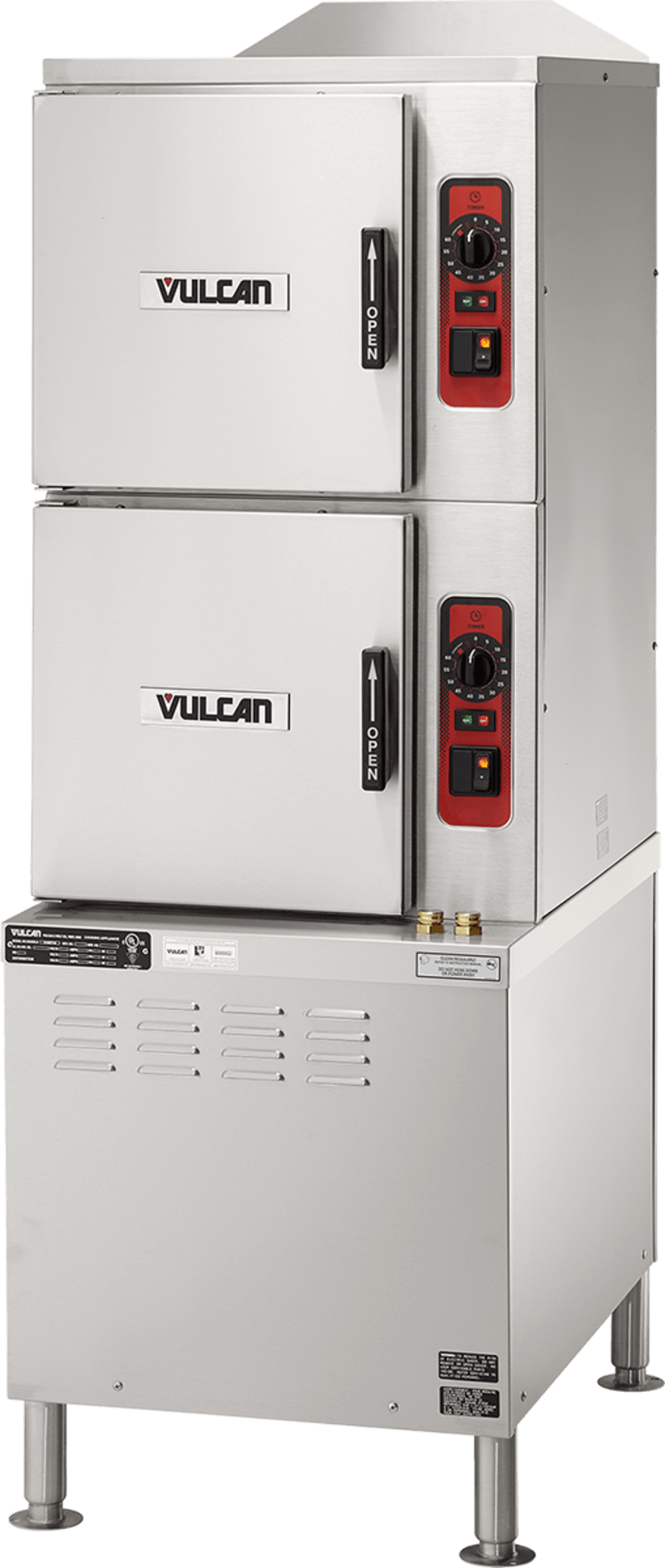 Vulcan C24ET6 6-Pan Convection Steamer with Base, 208V, Three Phase