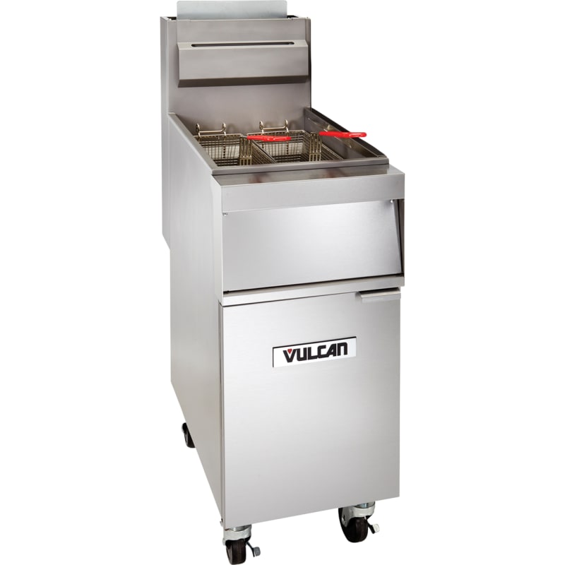 Vulcan 1GR65M 65 lb Tube Type LP Gas Floor Fryer With Millivolt Thermostat Controls