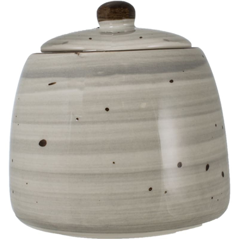 International Tableware RT-61-ST Rotana Stoneware Stone Sugar Bowl w/lid (8oz)