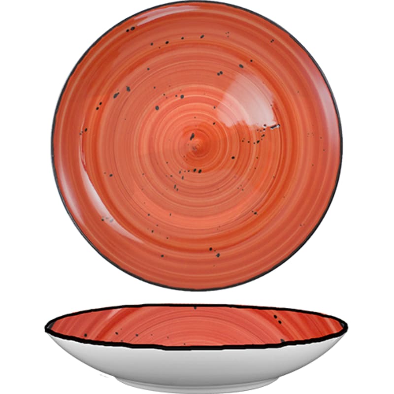 International Tableware RT-110-RU Rotana Stoneware Ruby Pasta Bowl (40oz)