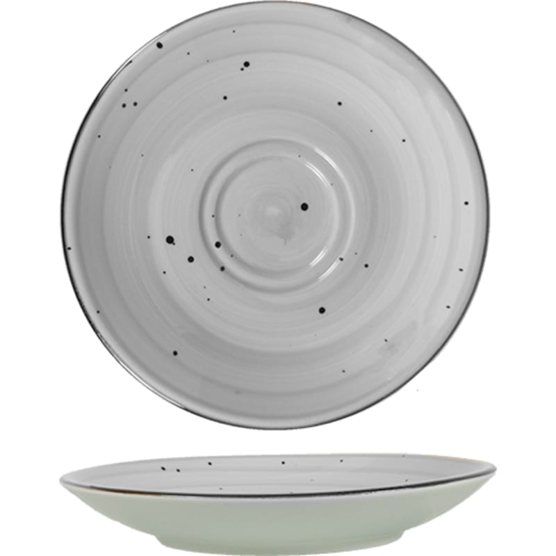 International Tableware RT-2-ST Rotana Stoneware Stone Saucer 6-1/2"
